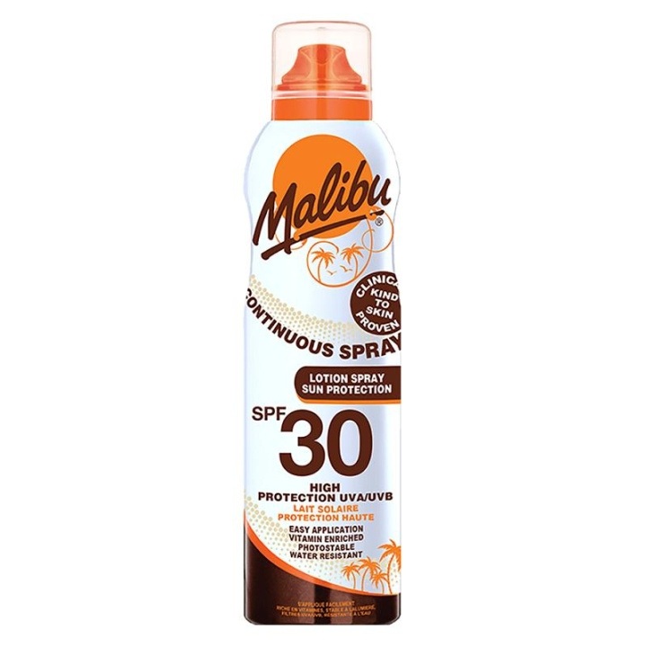 Malibu Continuous Lotion Spray SPF30 175ml ryhmässä KAUNEUS JA TERVEYS / Ihonhoito / Rusketus / Aurinkosuoja @ TP E-commerce Nordic AB (C05149)