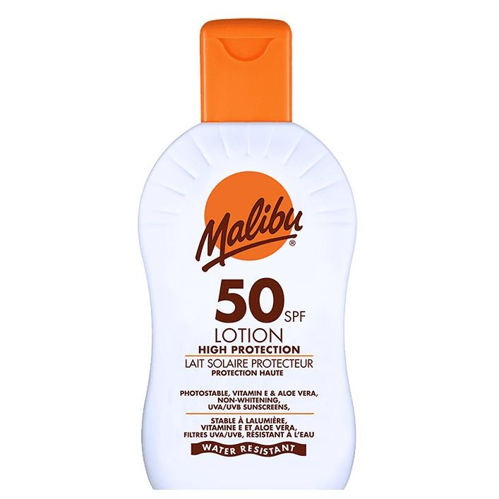 Malibu Sun Lotion SPF50 200ml ryhmässä KAUNEUS JA TERVEYS / Ihonhoito / Rusketus / Aurinkosuoja @ TP E-commerce Nordic AB (C05153)