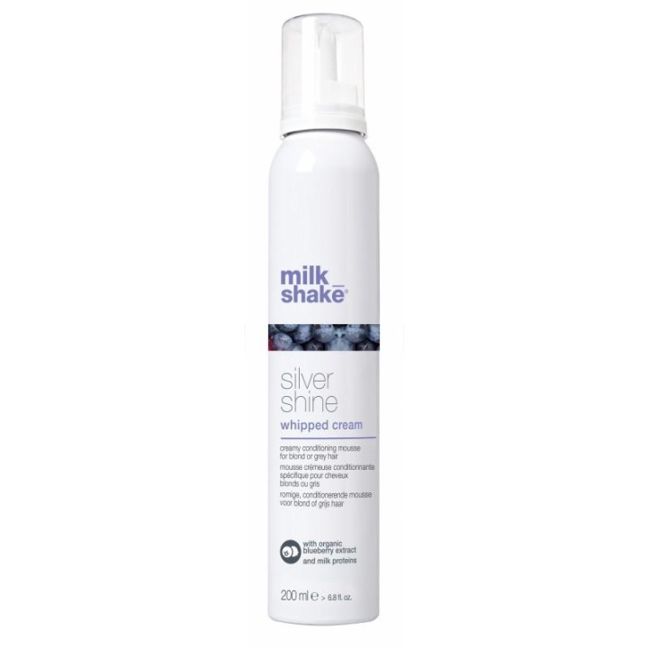 Milk_ Shake Silver Shine Whipped Cream 200ml ryhmässä KAUNEUS JA TERVEYS / Hiukset &Stailaus / Hiustenhoito / Hiusväri / Hopeinen shampoo @ TP E-commerce Nordic AB (C05353)