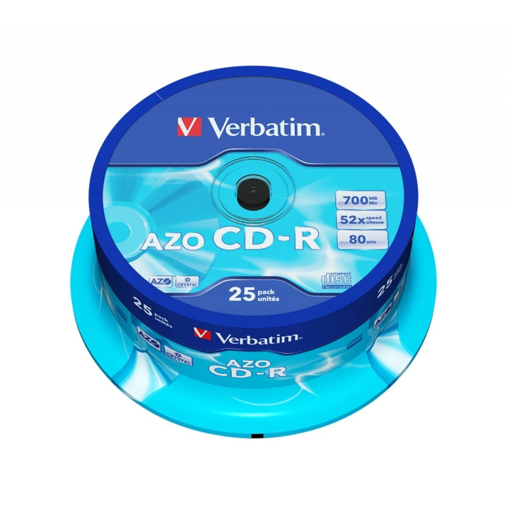 CD-R AZO Crystal 700 MB 52x 25 Pakata Kara ryhmässä KODINELEKTRONIIKKA / Tallennusvälineet / CD/DVD/BD-levyt / CD-R @ TP E-commerce Nordic AB (C06795)