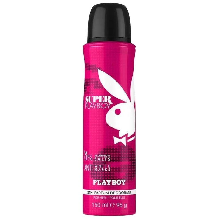 Playboy Super Playboy For Her Deo Spray 150ml ryhmässä KAUNEUS JA TERVEYS / Tuoksut & Parfyymit / Deodorantit / Naisten deodorantit @ TP E-commerce Nordic AB (C11437)