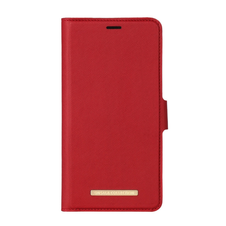 Onsala COLLECTION Lompakko Saffiano Red iPhoneXs Max ryhmässä ÄLYPUHELIMET JA TABLETIT / Puhelimen suojakotelo / Apple / iPhone XS Max / Kotelo @ TP E-commerce Nordic AB (C12153)