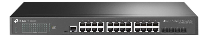 TP-Link JetStream™ 24-Port Gigabit L2+ Managed Switch with 4 10GE SFP+ ryhmässä TIETOKOONET & TARVIKKEET / Verkko / Kytkimet @ TP E-commerce Nordic AB (C14707)