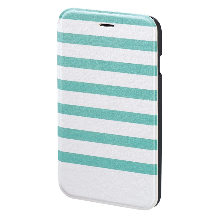 Hama Plånboksväska DesignLine iPhone6/6S Stripe Grön/Vit ryhmässä ÄLYPUHELIMET JA TABLETIT / Puhelimen suojakotelo / Apple / iPhone 6/6S @ TP E-commerce Nordic AB (C15489)