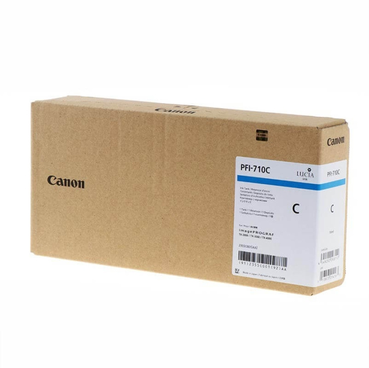 Canon Musteet 2355C001 PFI-710 Cyan ryhmässä TIETOKOONET & TARVIKKEET / Tulostimet & Tarvikkeet / Musteet ja väriaineet / Mustepatruunat / Canon @ TP E-commerce Nordic AB (C16016)