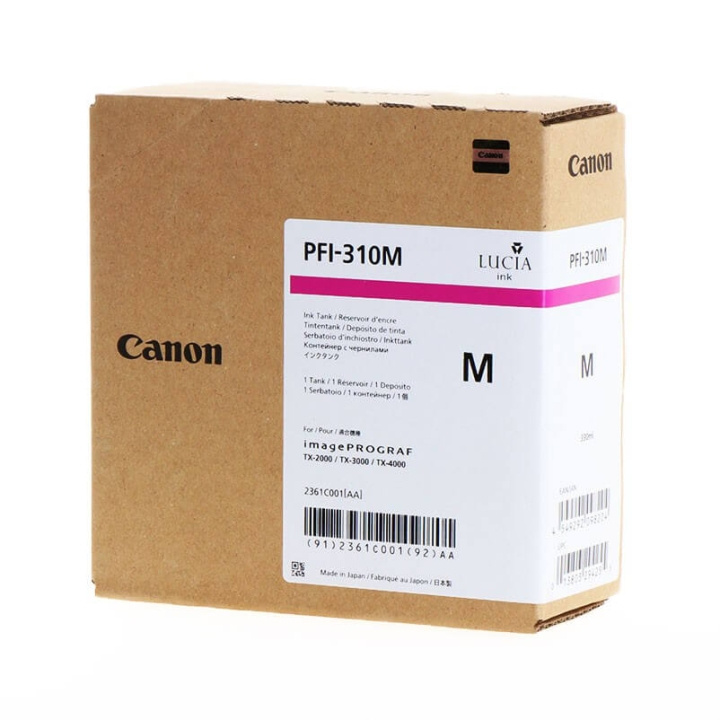 Canon Musteet 2361C001 PFI-310 Magenta ryhmässä TIETOKOONET & TARVIKKEET / Tulostimet & Tarvikkeet / Musteet ja väriaineet / Mustepatruunat / Canon @ TP E-commerce Nordic AB (C16022)