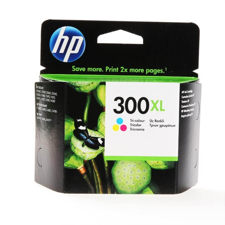 HP Ink CC644EE 300XL Tri-colour ryhmässä TIETOKOONET & TARVIKKEET / Tulostimet & Tarvikkeet / Musteet ja väriaineet / Mustepatruunat / HP @ TP E-commerce Nordic AB (C17302)