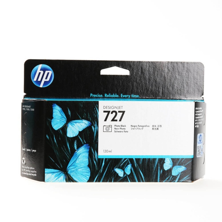 HP Musteet B3P23A 727 Photo Black 130ml ryhmässä TIETOKOONET & TARVIKKEET / Tulostimet & Tarvikkeet / Musteet ja väriaineet / Mustepatruunat / HP @ TP E-commerce Nordic AB (C17370)