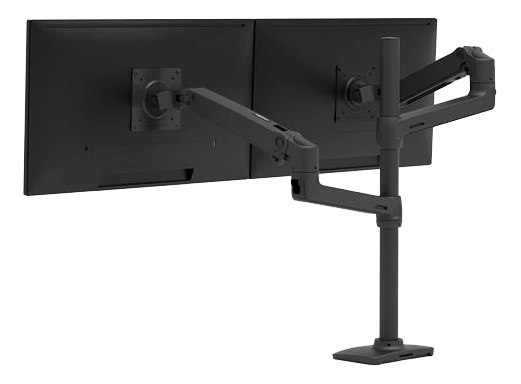 Ergotron LX Dual Stacking Arm, Tall Pole, Matte Black ryhmässä TIETOKOONET & TARVIKKEET / Näytöt / Näytön jalustat ja kiinnikkeet @ TP E-commerce Nordic AB (C17641)