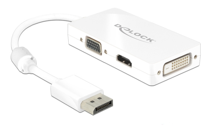 Delock Adapter Displayport 1.1 male > VGA / HDMI / DVI female Passive ryhmässä TIETOKOONET & TARVIKKEET / Kaapelit & Sovittimet / DisplayPort / Sovittimet @ TP E-commerce Nordic AB (C17653)