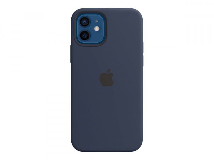 Apple iPhone 12/12 Pro Silicone Case with MagSafe Deep Navy ryhmässä ÄLYPUHELIMET JA TABLETIT / Puhelimen suojakotelo / Apple / iPhone 12 / Kuoret @ TP E-commerce Nordic AB (C20984)