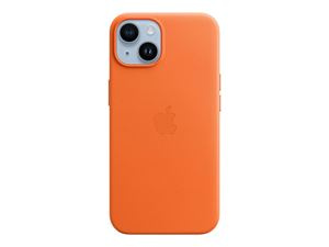 Apple iPhone 14 Leather Case with MagSafe - Orange ryhmässä ÄLYPUHELIMET JA TABLETIT / Puhelimen suojakotelo / Apple / iPhone 14 @ TP E-commerce Nordic AB (C21114)