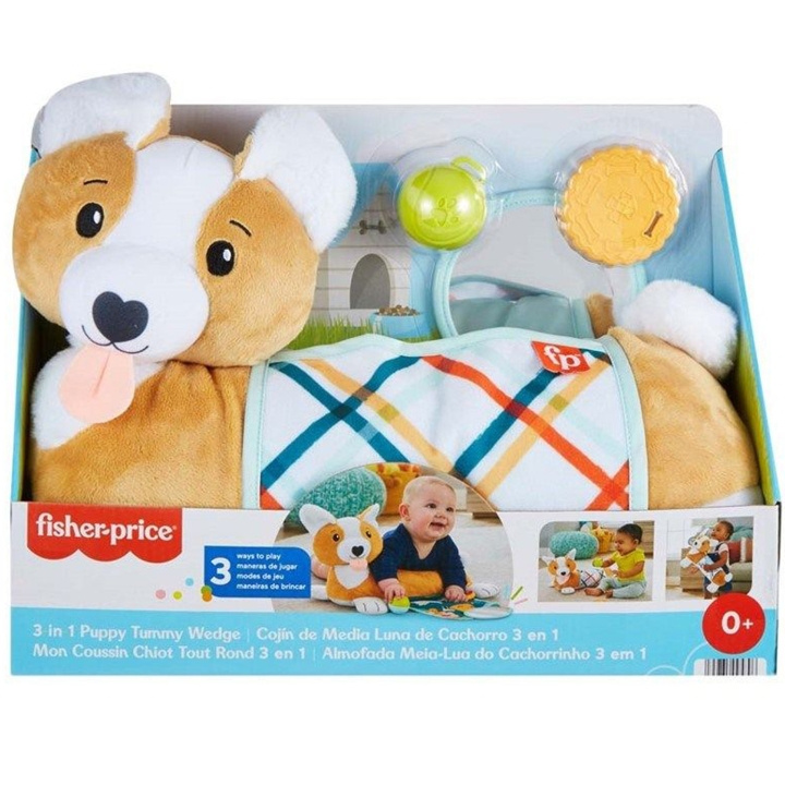 Fisher Price 3-in-1 Puppy Tummy Wedge ryhmässä LELUT, TUOTTEET LAPSILLE JA VAUVOILLE / Lelut vauvoille (0-3v) / Toiminnalliset lelut @ TP E-commerce Nordic AB (C23427)