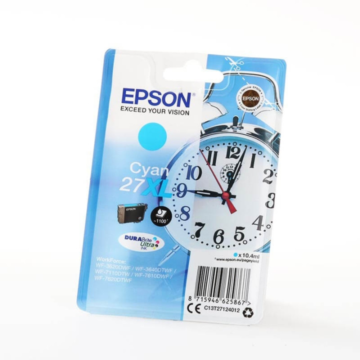 EPSON Musteet C13T27124012 27XL Cyan Alarm Clock ryhmässä TIETOKOONET & TARVIKKEET / Tulostimet & Tarvikkeet / Musteet ja väriaineet / Mustepatruunat / Epson @ TP E-commerce Nordic AB (C26802)