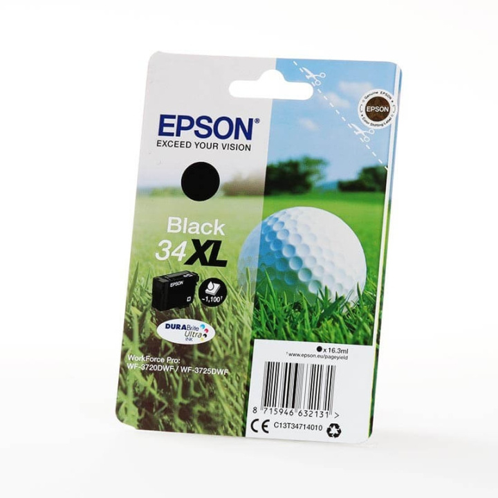 EPSON Musteet C13T34714010 34XL Musta Golf Ball ryhmässä TIETOKOONET & TARVIKKEET / Tulostimet & Tarvikkeet / Musteet ja väriaineet / Mustepatruunat / Epson @ TP E-commerce Nordic AB (C26830)