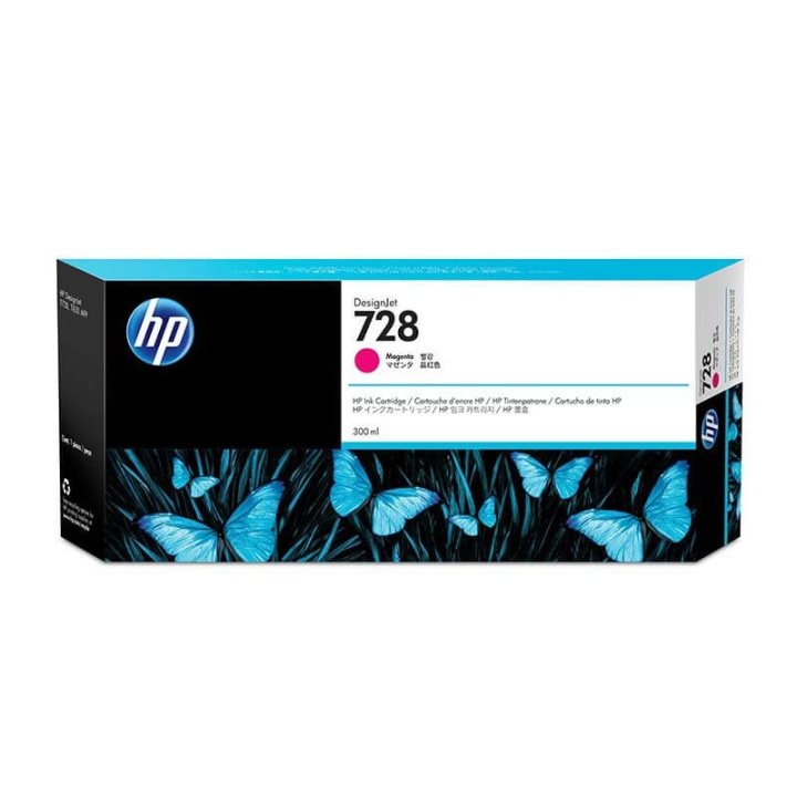 HP Musteet F9K16A 728 Magenta 300ml ryhmässä TIETOKOONET & TARVIKKEET / Tulostimet & Tarvikkeet / Musteet ja väriaineet / Toner / HP @ TP E-commerce Nordic AB (C27005)