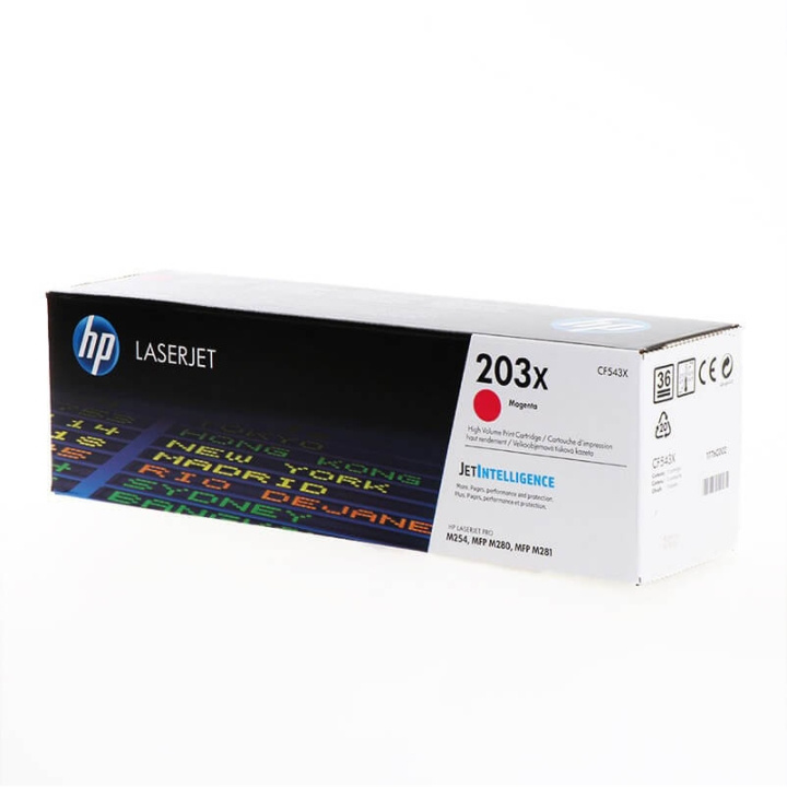 HP Toner CF543X 203X Magenta ryhmässä TIETOKOONET & TARVIKKEET / Tulostimet & Tarvikkeet / Musteet ja väriaineet / Toner / HP @ TP E-commerce Nordic AB (C27284)