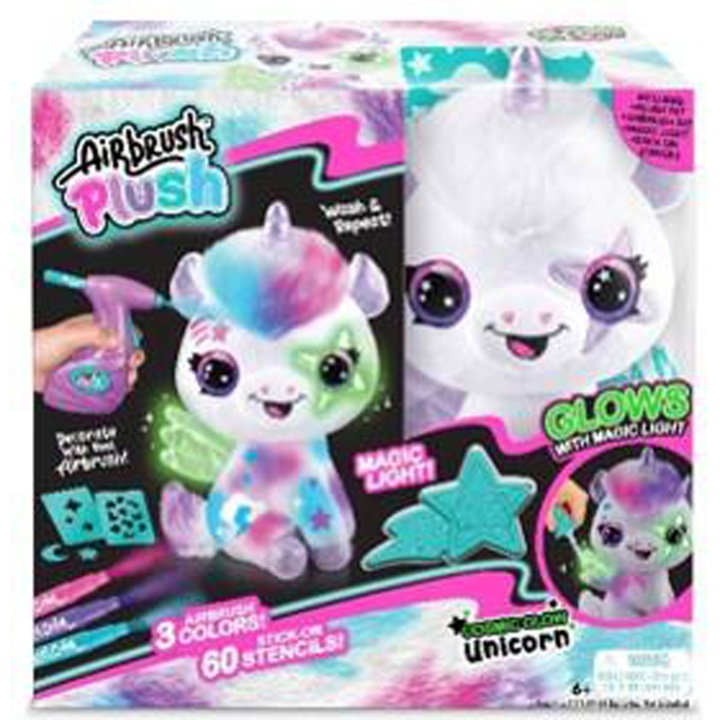 AMO TOYS Airbrush Plush Glow in the Dark ryhmässä LELUT, TUOTTEET LAPSILLE JA VAUVOILLE / Leikkikalut, Askartelu &Pelit / Lelut @ TP E-commerce Nordic AB (C28783)