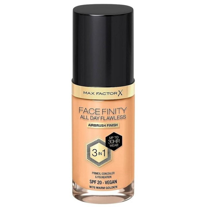 Max Factor Facefinity 3 In 1 Foundation 76 Warm Golden ryhmässä KAUNEUS JA TERVEYS / Meikit / Meikit Kasvot / Meikkivoide @ TP E-commerce Nordic AB (C29103)