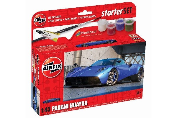 AIRFIX Small Starter Set 1:43 Pagani Huayra, new ryhmässä URHEILU, VAPAA-AIKA JA HARRASTUS / Harrastus / Muovimallit / Autot @ TP E-commerce Nordic AB (C29544)