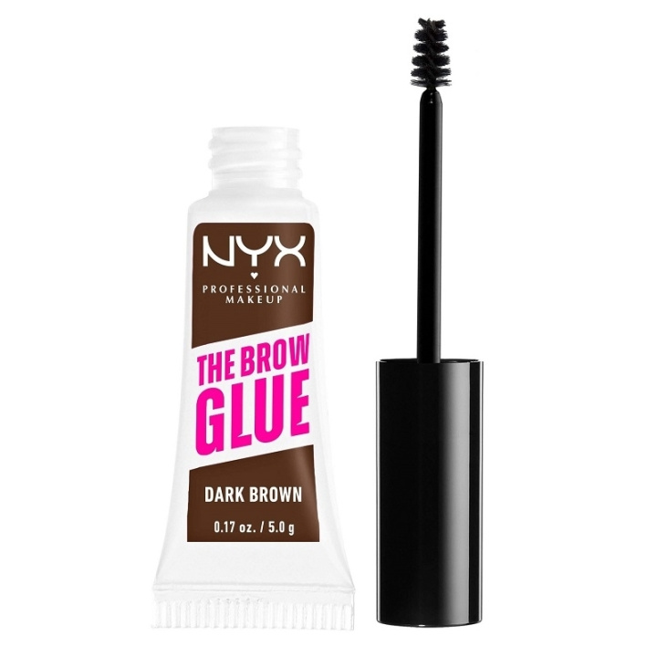 NYX PROF. MAKEUP The Brow Glue Instant Brow Styler 04 Dark Brown ryhmässä KAUNEUS JA TERVEYS / Meikit / Silmät ja kulmat / Kulmageeli @ TP E-commerce Nordic AB (C30457)