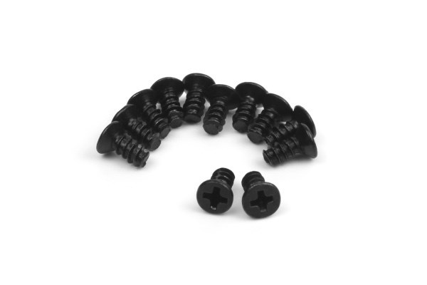 BLACKZON Countersunk Self Tapping Screws 6x6mm (12pcs) ryhmässä LELUT, TUOTTEET LAPSILLE JA VAUVOILLE / Radio-ohjattava / Varaosat ja lisävarusteet / Blackzon @ TP E-commerce Nordic AB (C30810)