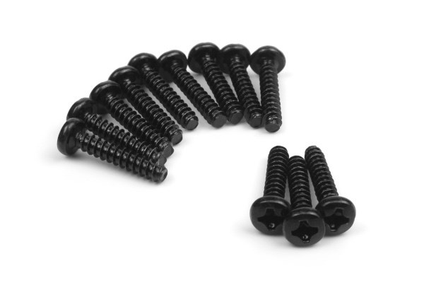 BLACKZON Pan Head Self Tapping Screws 3x15mm (12pcs) ryhmässä LELUT, TUOTTEET LAPSILLE JA VAUVOILLE / Radio-ohjattava / Varaosat ja lisävarusteet / Blackzon @ TP E-commerce Nordic AB (C30811)