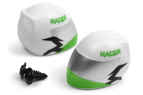 BLACKZON Driver Helmet (Green/2pcs) ryhmässä LELUT, TUOTTEET LAPSILLE JA VAUVOILLE / Radio-ohjattava / Varaosat ja lisävarusteet / Blackzon @ TP E-commerce Nordic AB (C30827)