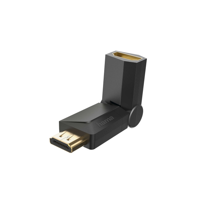 Hama Adapter HDMI Rotation Hona-Hane Guld Svart ryhmässä KODINELEKTRONIIKKA / Kaapelit & Sovittimet / HDMI / Sovittimet @ TP E-commerce Nordic AB (C31197)