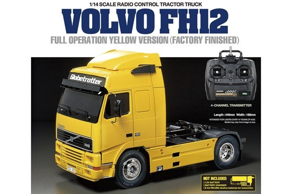 TAMIYA 1:14 R/C Full Option - Volvo FH12 Yellow ryhmässä LELUT, TUOTTEET LAPSILLE JA VAUVOILLE / Radio-ohjattava / Radio-ohjattavat autot @ TP E-commerce Nordic AB (C31492)