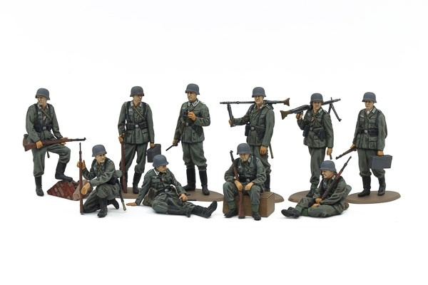 TAMIYA 1/48 WWII Wehrmacht Infantry Set ryhmässä URHEILU, VAPAA-AIKA JA HARRASTUS / Harrastus / Muovimallit / Hahmot @ TP E-commerce Nordic AB (C31608)