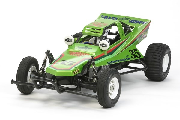 TAMIYA 1/10 R/C The Grasshopper Candy Green Edition ryhmässä LELUT, TUOTTEET LAPSILLE JA VAUVOILLE / Radio-ohjattava / Radio-ohjattavat autot @ TP E-commerce Nordic AB (C31742)