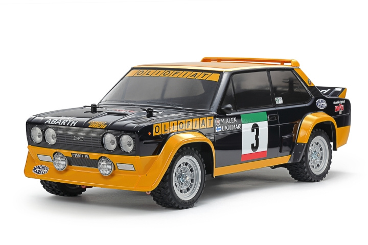 TAMIYA 1/10 R/C Fiat 131 Abarth Rally Olio Fiat (MF-01X) ryhmässä LELUT, TUOTTEET LAPSILLE JA VAUVOILLE / Radio-ohjattava / Radio-ohjattavat autot @ TP E-commerce Nordic AB (C31810)