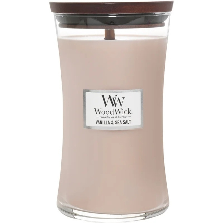 WoodWick Large - Vanilla & Sea Salt ryhmässä KAUNEUS JA TERVEYS / Tuoksut & Parfyymit / Muut tuoksut / Tuoksukynttilät @ TP E-commerce Nordic AB (C32513)