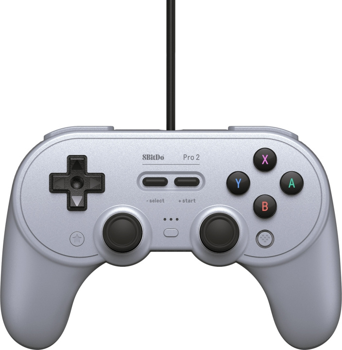 8BitDo Pro 2 Wired Gray Edition -peliohjain Switch / PC ryhmässä KODINELEKTRONIIKKA / Pelikonsolit & Tarvikkeet / Nintendo Switch / Tarvikkeet @ TP E-commerce Nordic AB (C33340)