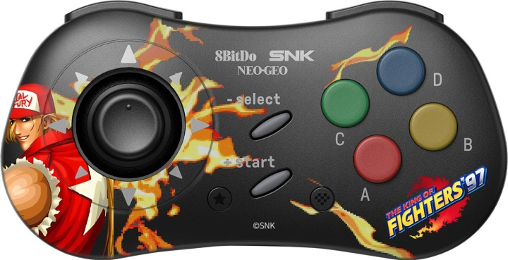 8BitDo NEOGEO Wireless Pad -langaton peliohjain, Terry Bogard Edition, Windows / Android / NEOGEO mini ryhmässä TIETOKOONET & TARVIKKEET / GAMING / Tarvikkeet pelaamiseen @ TP E-commerce Nordic AB (C33521)