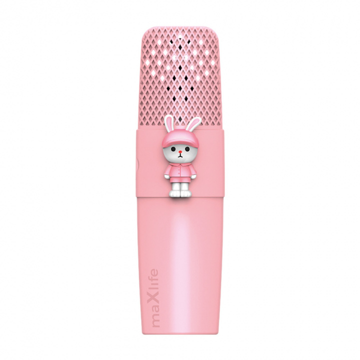 Maxlife Animal MXBM-500 - Bluetooth Karaoke-Mikrofon med högtalare, Rosa ryhmässä KODINELEKTRONIIKKA / Ääni & Kuva / Kädessä pidettävät mikrofonit @ TP E-commerce Nordic AB (C33686)