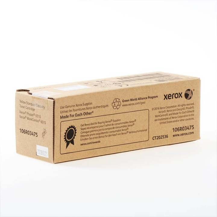 Xerox Toner 106R03475 Keltainen ryhmässä TIETOKOONET & TARVIKKEET / Tulostimet & Tarvikkeet / Musteet ja väriaineet / Toner / Xerox @ TP E-commerce Nordic AB (C35123)