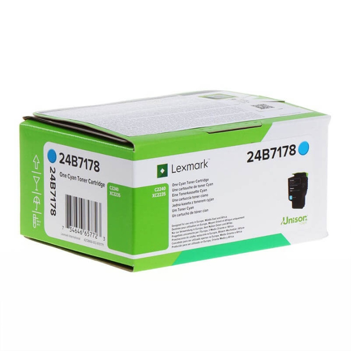 Lexmark Toner 24B7178 Cyan, Return ryhmässä TIETOKOONET & TARVIKKEET / Tulostimet & Tarvikkeet / Musteet ja väriaineet / Toner / Lexmark @ TP E-commerce Nordic AB (C36648)