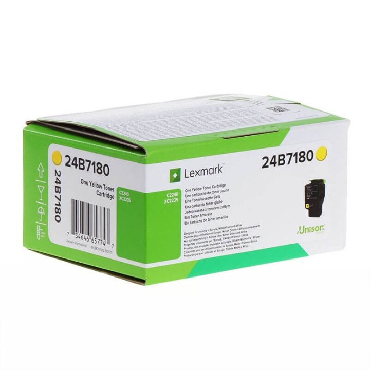 Lexmark Toner 24B7180 Keltainen, Return ryhmässä TIETOKOONET & TARVIKKEET / Tulostimet & Tarvikkeet / Musteet ja väriaineet / Toner / Lexmark @ TP E-commerce Nordic AB (C36650)