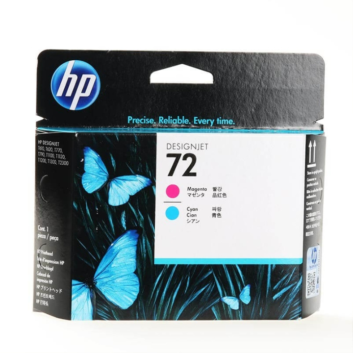 HP Printhead C9383A 72 Cyan/Magenta ryhmässä TIETOKOONET & TARVIKKEET / Tulostimet & Tarvikkeet / Tulostimet / Mustesuihkutulostimet @ TP E-commerce Nordic AB (C37297)