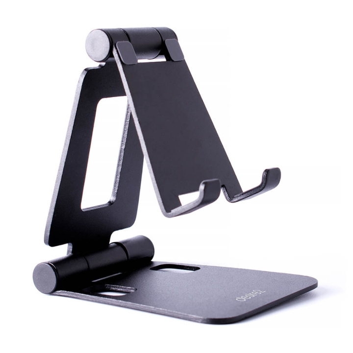 DESIRE2 Folding Phone Holder Aluminium Black ryhmässä ÄLYPUHELIMET JA TABLETIT / Muut tarvikkeet / Muut @ TP E-commerce Nordic AB (C38341)