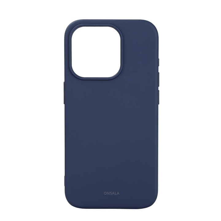 ONSALA Back Sil Touch Recycled MagSerie iPhone 15 Pro Dark Blue ryhmässä ÄLYPUHELIMET JA TABLETIT / Puhelimen suojakotelo / Apple / iPhone 15 @ TP E-commerce Nordic AB (C38350)