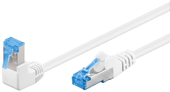 Goobay Patchkabel CAT 6A, 1x 90° vinklad, S/FTP (PiMF), vit, 5 m kopparledare (CU), halogenfri kabelhölje (LSZH), snäpplås på toppen ryhmässä TIETOKOONET & TARVIKKEET / Kaapelit & Sovittimet / Verkko / Cat6 @ TP E-commerce Nordic AB (C39048)