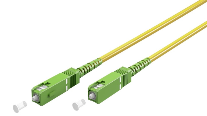 Goobay Fiberoptisk kabel (FTTH), Singlemode (OS2) Yellow, gul (Simplex), 1 m plugg SC-APC (8°) > plugg SC-APC (8°), halogenfri kabelhölje (LSZH) ryhmässä TIETOKOONET & TARVIKKEET / Kaapelit & Sovittimet / Verkko / Kuitukaapelointi @ TP E-commerce Nordic AB (C39113)