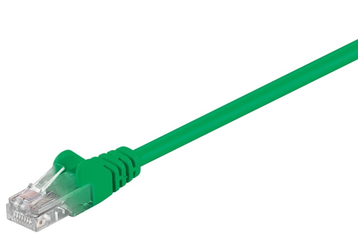 Goobay Patchkabel CAT 5e, U/UTP, grön, 1 m kopparklädd aluminiumtråd (CCA) ryhmässä TIETOKOONET & TARVIKKEET / Kaapelit & Sovittimet / Verkko / Cat5e @ TP E-commerce Nordic AB (C39260)