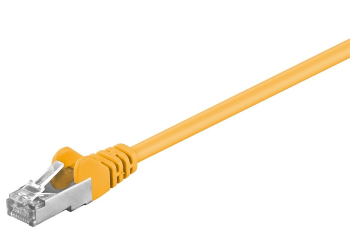 Goobay Patchkabel CAT 5e, F/UTP, gul, 0,25 m kopparklädd aluminiumtråd (CCA) ryhmässä TIETOKOONET & TARVIKKEET / Kaapelit & Sovittimet / Verkko / Cat5e @ TP E-commerce Nordic AB (C39321)