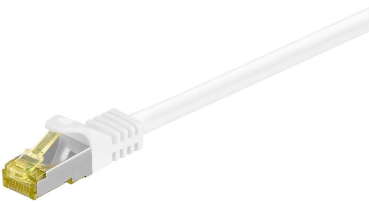 Goobay RJ45 patchkabel S/FTP (PiMF), 500 MHz, med CAT 7 råkabel, vit, 0,25 m LSZH halogenfri kabelhölje, koppar, RJ45-kontakt (CAT 6A) ryhmässä TIETOKOONET & TARVIKKEET / Kaapelit & Sovittimet / Verkko / Cat7 @ TP E-commerce Nordic AB (C39429)