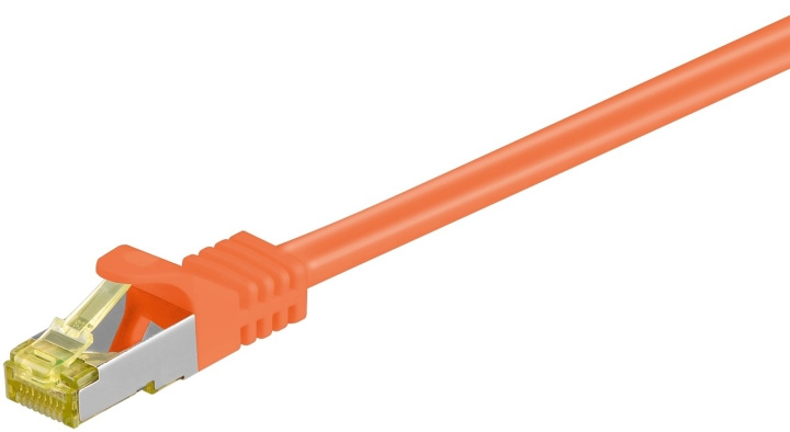 Goobay RJ45 patchkabel S/FTP (PiMF), 500 MHz, med CAT 7 råkabel, orange, 20 m LSZH halogenfri kabelhölje, koppar, RJ45-kontakt (CAT 6A) ryhmässä TIETOKOONET & TARVIKKEET / Kaapelit & Sovittimet / Verkko / Cat7 @ TP E-commerce Nordic AB (C39537)