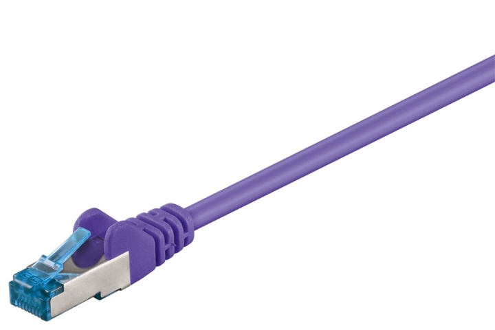 Goobay Patchkabel CAT 6A, S/FTP (PiMF), violett, 1 m opparledare (CU), halogenfri kabelhölje (LSZH) ryhmässä TIETOKOONET & TARVIKKEET / Kaapelit & Sovittimet / Verkko / Cat6 @ TP E-commerce Nordic AB (C39701)